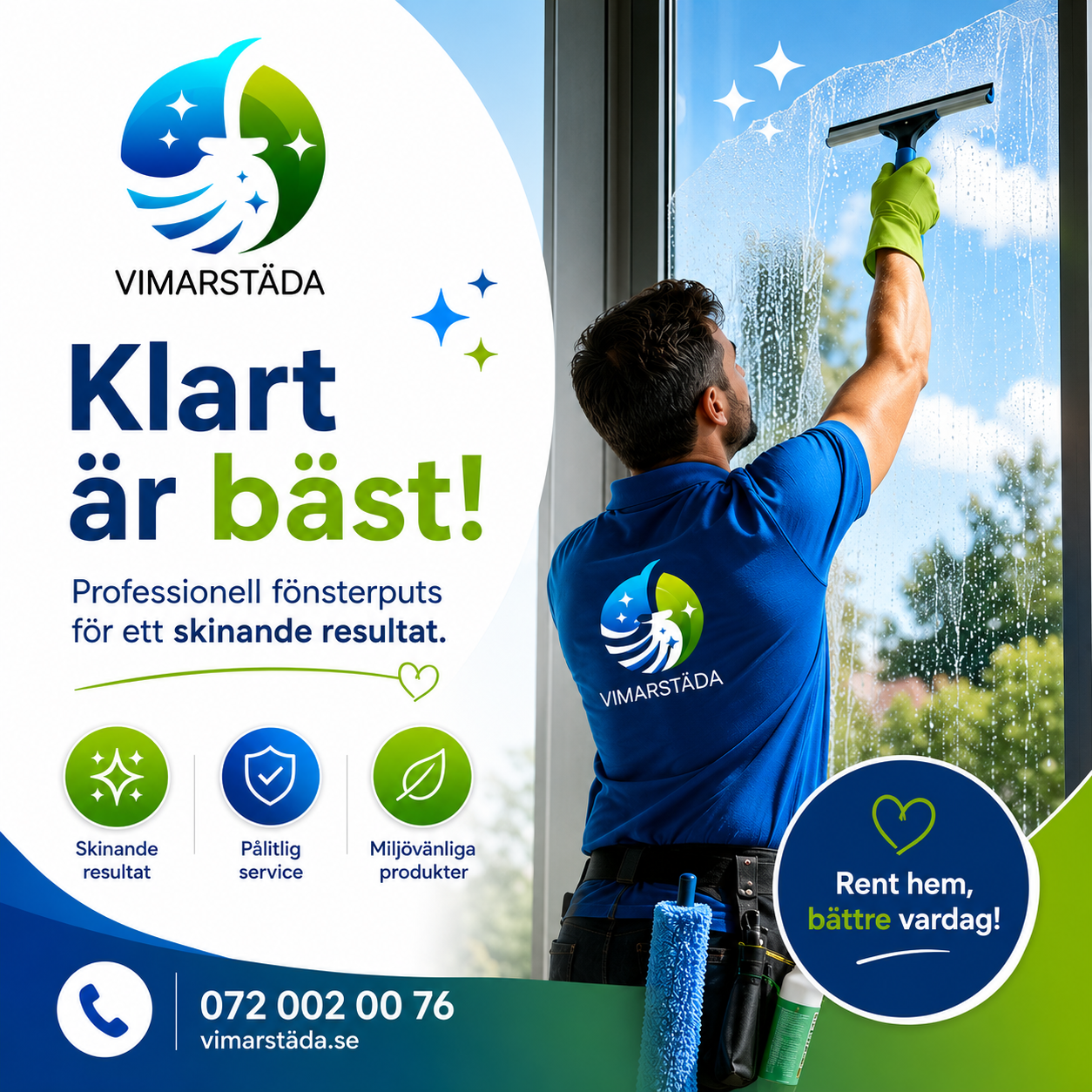 Professionell fönsterputs i Vimmerby